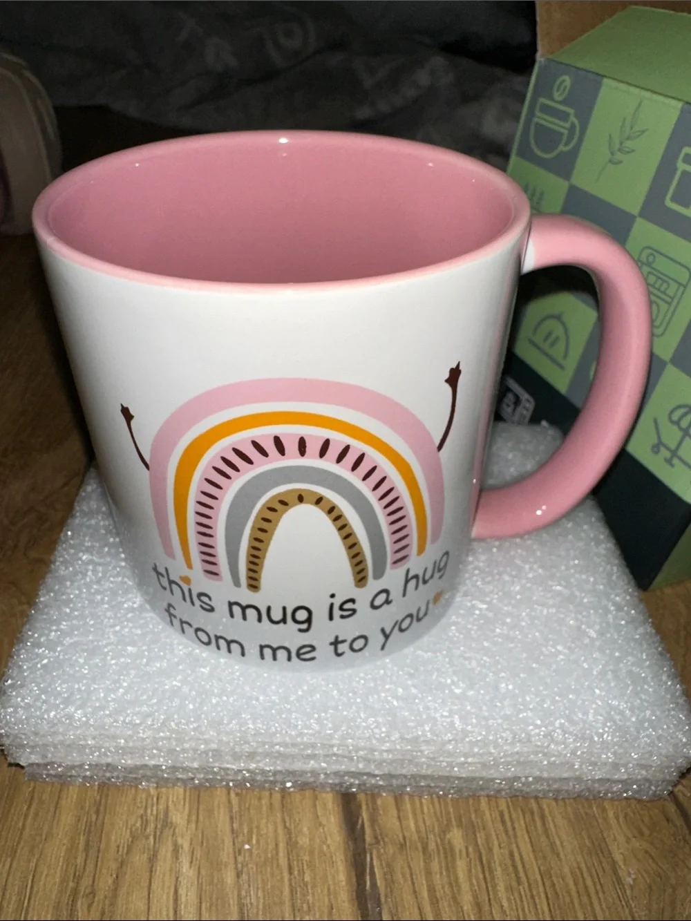 Friendship Gifts: Hug Mug - 11 Oz Pink, Perfect for Best Friends